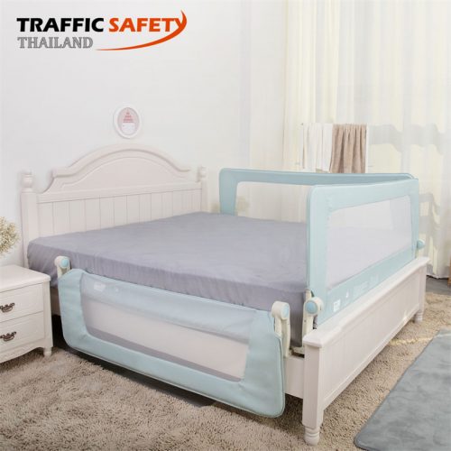 จัดส่งฟรี 150/180/200 ซม. (5/6/6.6 ฟุต) ราวเตียงเด็กปลอดภัย อุปกรณ์ป้องกันเด็ก Baby Safety Bed Rail ติดตั้งง่าย